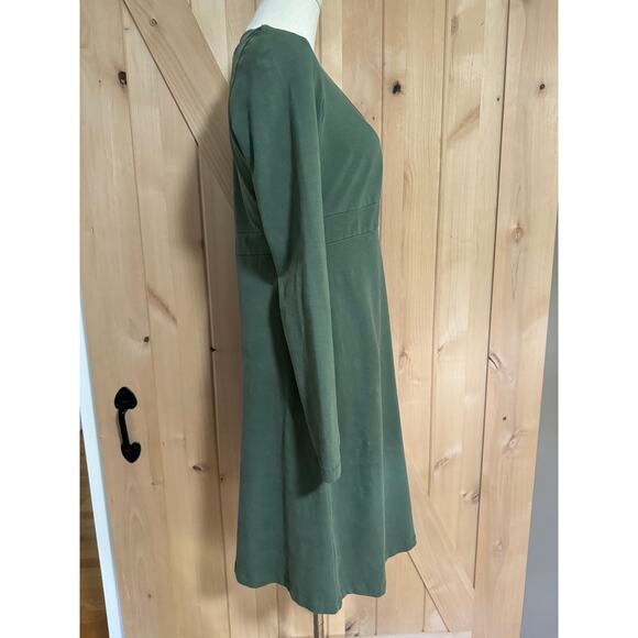 Athleta | V Neck Long Sleeve Tunic Dress in Sage Green | Size Medium - Picture 4 of 13